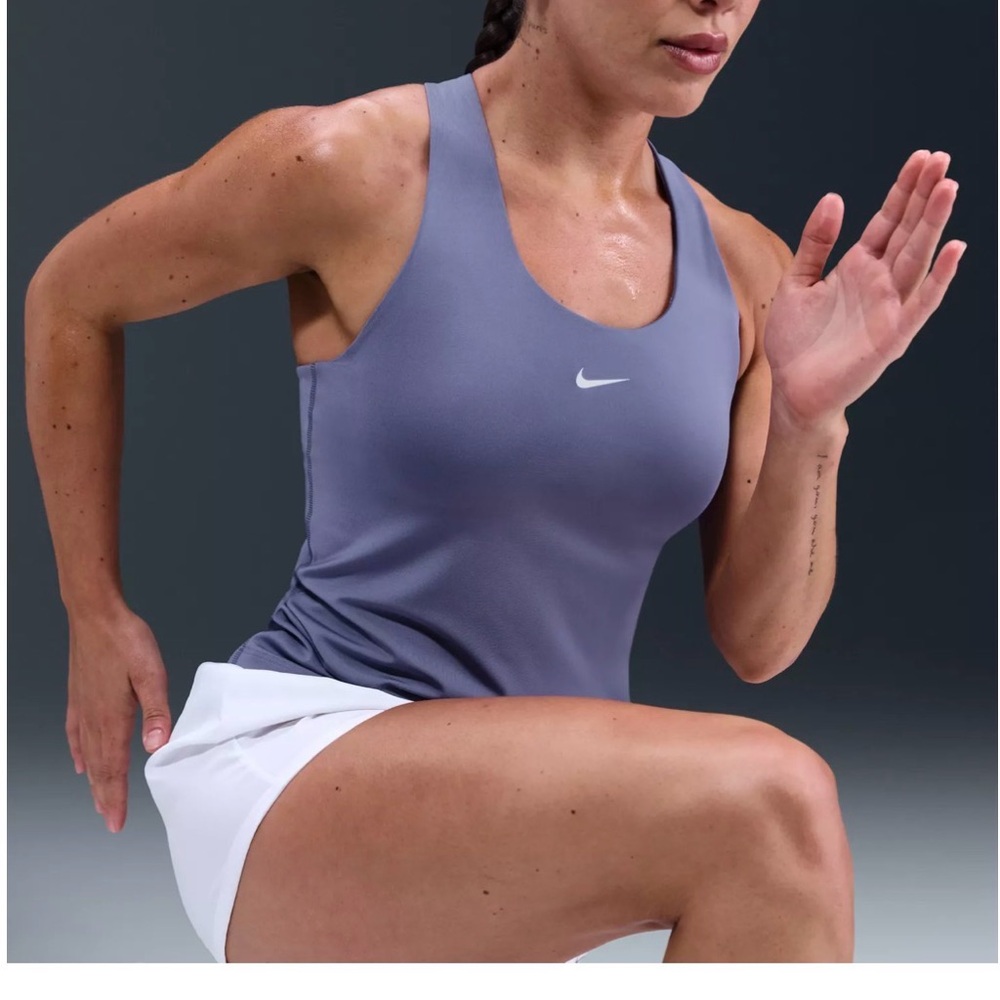 Nike Women's Swoosh Medium-Support Padded Sports Bra Tank -Indigo